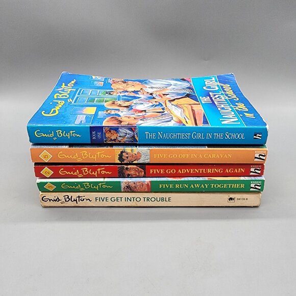 Enid Blyton Lot of 5 Books Famous Five & Naughtiest Girl Vintage Paperback Set - Picture 1 of 8